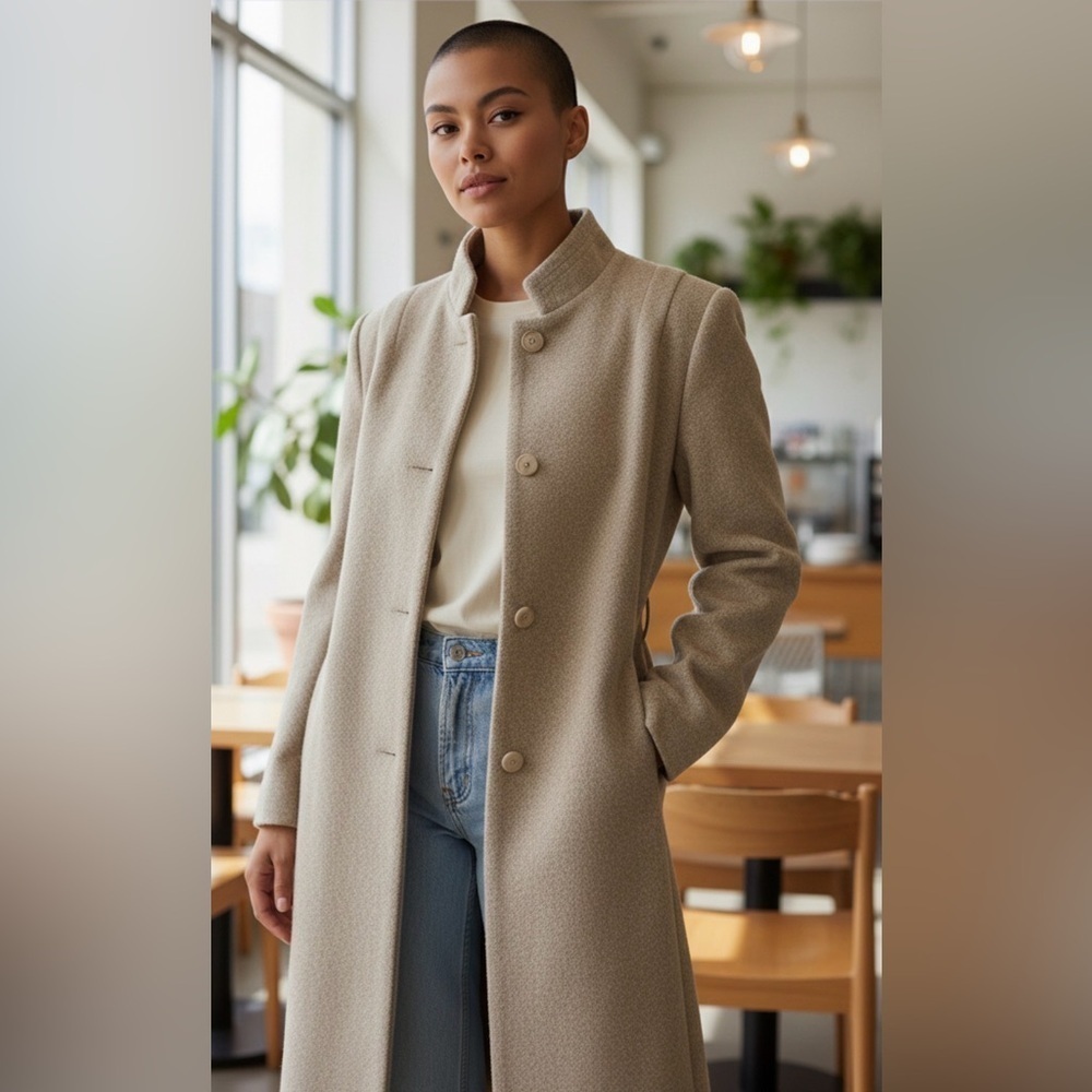 Niccolini Women’s Wool blend Coat - Oatmeal